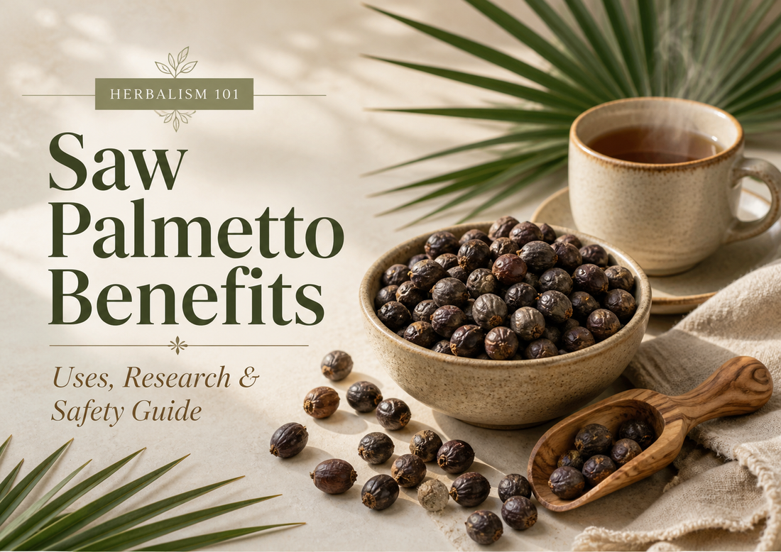 Saw palmetto berries for tea, extracts, and traditional botanical preparations